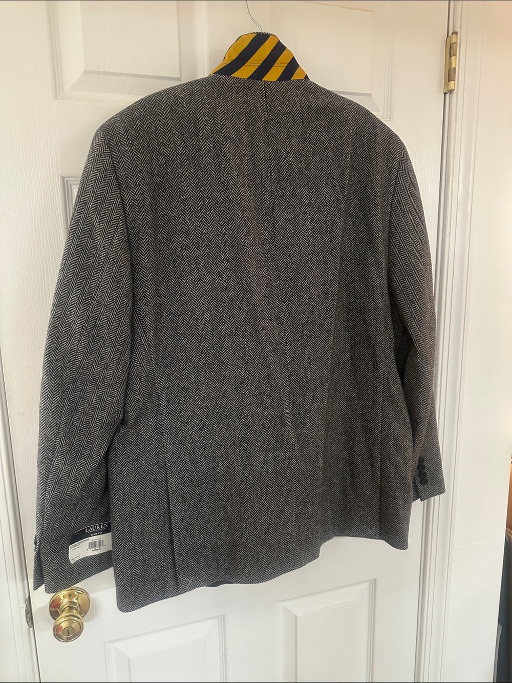 NWT Lauren Ralph Lauren Men's Gray Herringbone Sport Coat - Picture 2 of 11